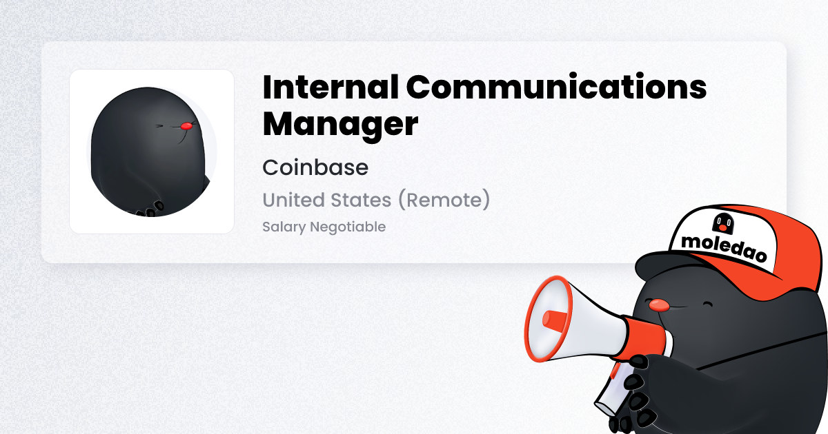 Coinbase is hiring Internal Communications Manager · Remote